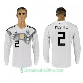 Camisolas de Futebol Alemanha Mustafi 2 Equipamento Principal Copa do Mundo 2018 Manga Comprida